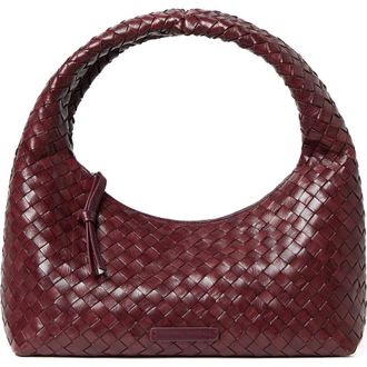 Loeffler Randall Mercer Woven Leather Shoulder Bag in Maroon at Nordstrom, Size One Size Oz