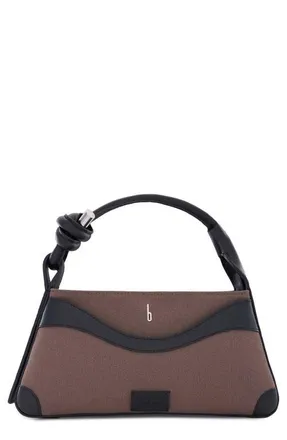 Behno Melina Canvas Crossbody Satchel in Cacao/black at Nordstrom