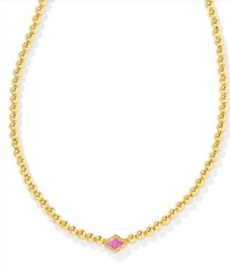 Kendra Scott Womens Abbie Beaded Necklace In Gold Azalea Illusion