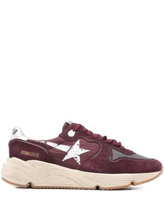 Golden Goose printed-star suede sneakers - Rood