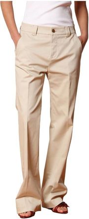 Mason's Broeken, Dames, Beige, XS, Katoen, Beige Straight Fit Chino Broek
