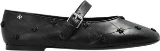 Tory Burch Bunny Knot Mary Jane - Dames - Ballerinas - Zwart - 36 EU - Leer - Schoenen