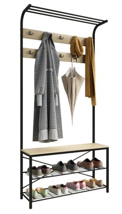 ebuy24 Ebuy24 - Estante De Zapatos Vcm Dimensiones Aprox. Al. 190 X An. 90 X T. 30 Cm Tendedero Port&aacute;til En Dise&ntilde;o De Estilo Industrial Armario - Taliro (rob