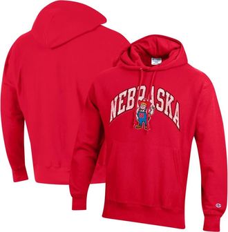 Champion Mens Champion Scarlet Nebraska Huskers Vault Late Night Reverse Weave Pullover Hoodie at Nordstrom, Size Medium