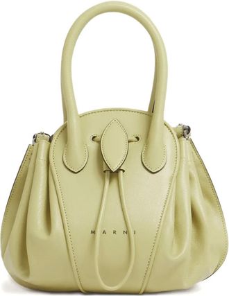 Marni Borsa a spalla Tulipea con manico tubolare - Verde