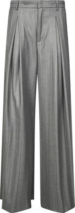 Andamane Wijde Broek - Dames - Wijde Broeken - Grijs - L - Broeken