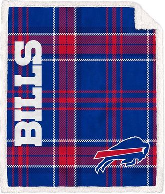 Pegasus Sports Buffalo Bills Nfl Team Classic Plaid Sherpa Throw