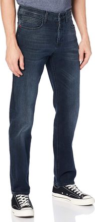 Mac Jeans Mens Arne Jeans, Deep Blue Authentic Used Od Black, 33W / 30L