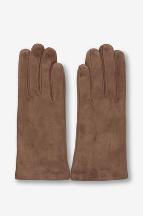 Sermoneta Gloves Kurze Wildlederhandschuhe mit Kaschmirfutter