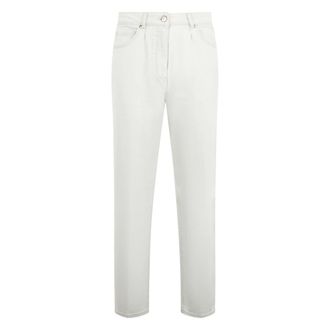 PESERICO Dames, Jeans, Wit, Maat: 2XL Katoen