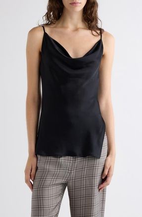 Acne Studios Temi Satin Tank in Black at Nordstrom, Size 40