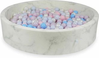 OEM Piscina Seca De M&aacute;rmol 130x30 Con 600 Bolas: Rosa Claro, Rosa Claro Perla, Azul Claro Perla, Azul Claro, Perla