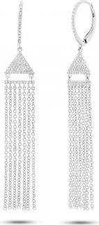Allurez 0.30ct 14k White Gold Diamond Fringe Earrings