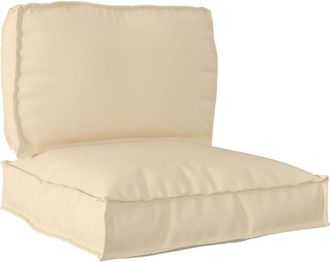 vidaXL Pallet Cushion Set 2 pcs Beige Oxford fabric vidaXL