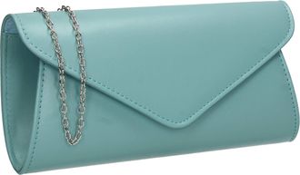 Swankyswans Lora Faux Leather Envelope Clutch Bag Serenity Blue