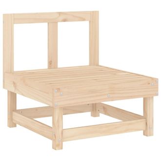vidaXL Divano Centrale Da Giardino In Legno Massello Di Pino Vidaxl