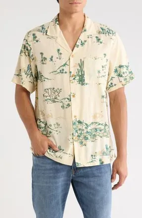 Lucky Brand Desert Print Camp Shirt in Desert Sage at Nordstrom Rack, Size Xx-Large