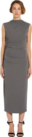 Marella Jersey Stretch Jurk - Dames - Jurken - Grijs - Maat: S Jersey