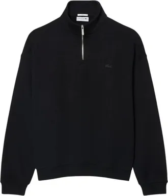 Lacoste Hoodies & sweatvesten, Heren, Zwart, L, Zip-Through sweater met hoge hals
