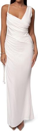 JLUXLABEL Dreaming of Summer Asymmetric Maxi Dress in Ivory at Nordstrom, Size X-Small