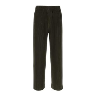 Issey Miyake Heren, Broeken, Groen, Maat: L Poliester