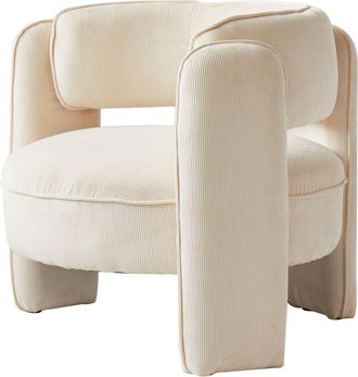 Nordlys Sill&oacute;n escandinavo 1 plaza en terciopelo beige