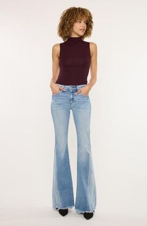 Kancan Rosecrans Mid Rise Flare Jeans in Medium Wash at Nordstrom, Size 29