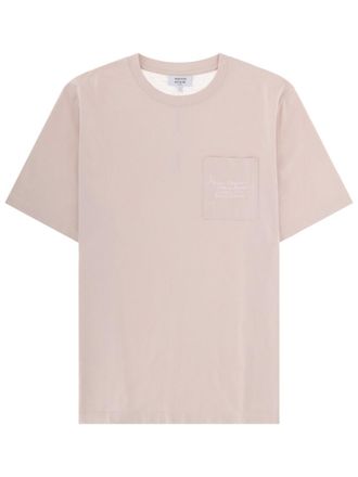 Maison Kitsun&eacute; Light Pink Embroidery T-Shirt