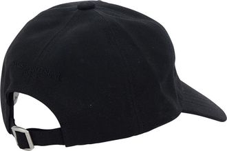 Maison Kitsun&eacute; Mens Cap Dressed Fox Black Cotton Hat