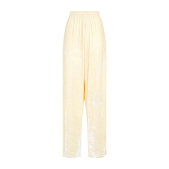 Balenciaga Broeken, Dames, Beige, S, Baggy Broeken