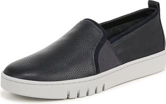Vionic Mens Vionic Cambria Sneakers Navy Leather Slip On Casual Shoes HAWK3040