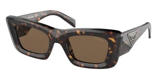 Prada PR 13ZSF Asian Fit 2AU06B Womens Sunglasses Tortoiseshell Size 52
