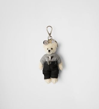 Prada Teddy keychain charm