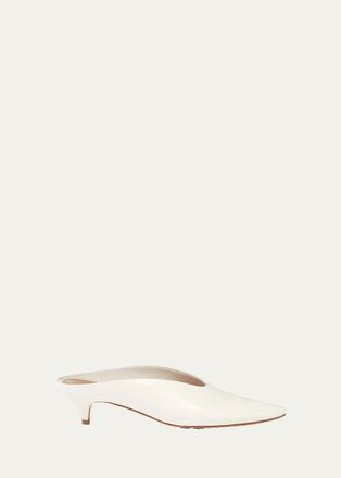 Bottega Veneta 40mm Vesta Nappa Leather Mule Pumps
