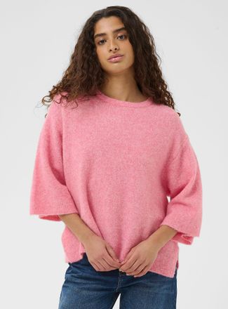 Inwear Womens Soft pink loose fuzzy sweater