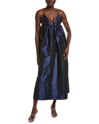 Ganni Shiny Taffeta Strap Dress