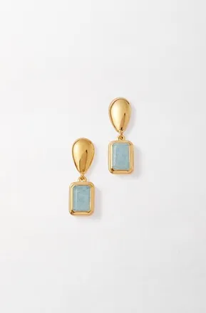 Edge of Ember Pebble Birthstone Drop Earrings in Aquamarine (March) at Nordstrom