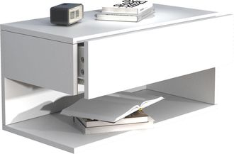 ebuy24 Ebuy24 - Armario De Noche Vcm Caj&oacute;n De Pared Tablero De Pared Mesita De Noche Dimensiones Aprox. Al. 30 X An. 60 X P. 32 Cm - Usal Xl 60 Cm (blanco)