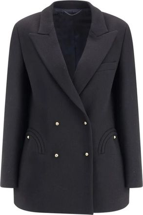 Blaz&eacute; Milano Elegante Wollen Blazer Jas - Dames - Blazers - Zwart - XL - Wol - Jassen