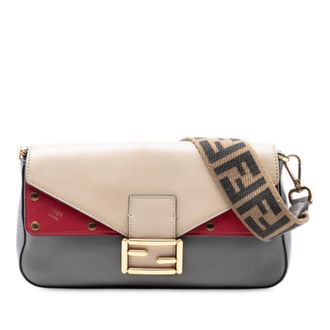 Fendi Tweedehands Vitello Grace Ff 1974 Baguette Crossbody