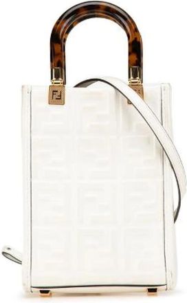 Fendi Pre-owned Mini Bags, female, White, Size: ONE SIZE Pre-owned Leather Mini Bag