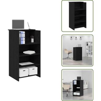 vidaXL Banco reception multistrato - vidaXL Banco Reception Nero 55x50x103,5 cm in Legno Multistrato - Banco reception per ufficio