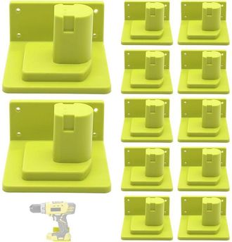 OEM Juego De 12 Soportes De Pl&aacute;stico Para Herramientas, Estaci&oacute;n De Acoplamiento Para Bater&iacute;as De Herramientas El&eacute;ctricas Compatible Con Bater&iacute;as Ryobi De