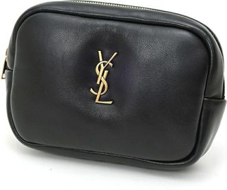 Saint Laurent Black Leather Pouch (Pre-Owned)