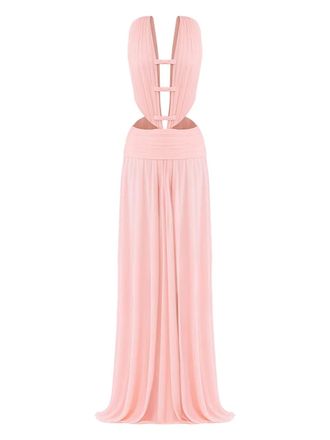 New Arrivals Bambi bow-embellishment maxi dress - Pink