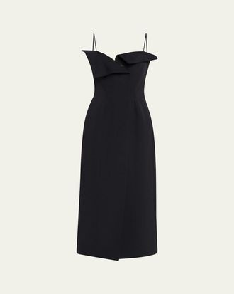 FFORME Skylar Tailored Cotton and Silk Midi Dress