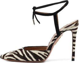 Aquazzura Pumps Candance con stampa zebrata 110mm - Toni neutri