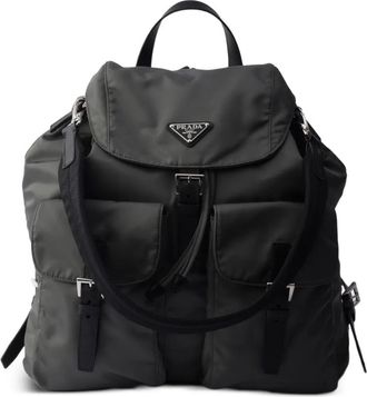 Prada Zaino con logo - Grigio