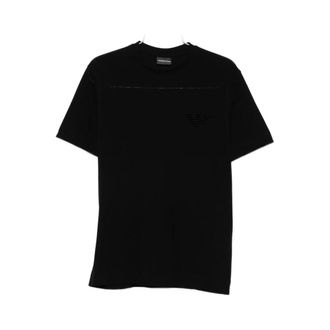 Emporio Armani Tops, Heren, Zwart, S, Stijlvol T-shirt Af 12955 Em 002832 Uc 001