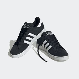 adidas Sneaker ADIDAS ORIGINALS CAMPUS 2.0, Herren, Gr. 38,5, schwarz-weiss (core schwarz, cloud wei&szlig;, cloud wei&szlig;), Leder, Synthetik, Schuhe Sneaker